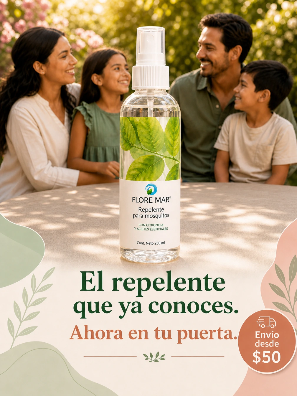 Repelente para mosquitos Flore Mar — con citronela y aceites esenciales