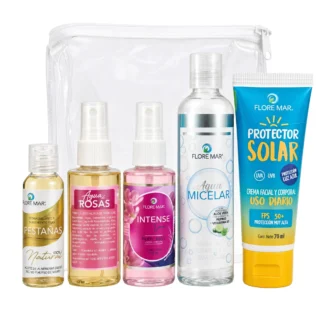 Kit Skin Care De Viaje | 5 Productos Flore Mar en Estuche