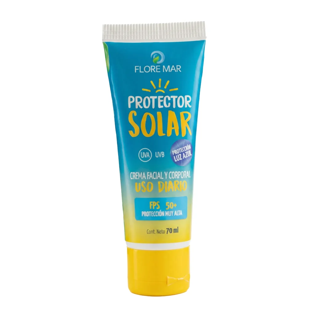 Protector Solar FPS 50+ | Facial y Corporal, Luz Azul — 70 ml